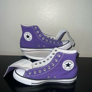Converse Purple High Top Canvas Sneakers